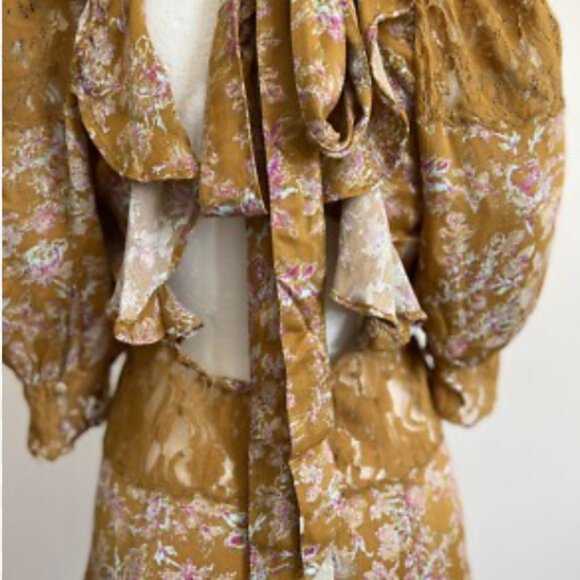 Free People Lucie Mini Dress in Marigold Size 4 - Picture 10 of 10